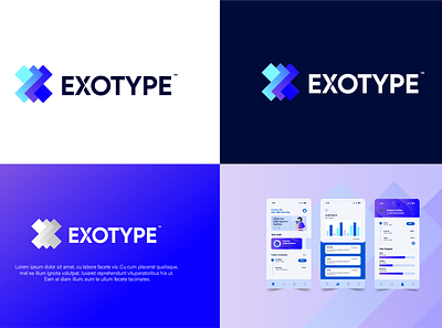 Software Logo Design: Software Logo for EXOTYPE app branding design icon logo software software logo design ui
