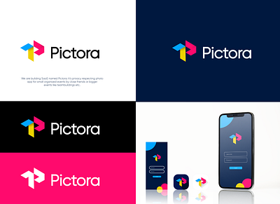 Platform Logo Design: Platform Logo for Pictora app app logo branding design icon logo photography logo platform logo software logo design