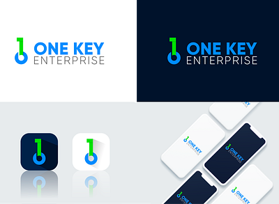 Logo Design: Software Logo for One Key app branding design icon logo software logo design