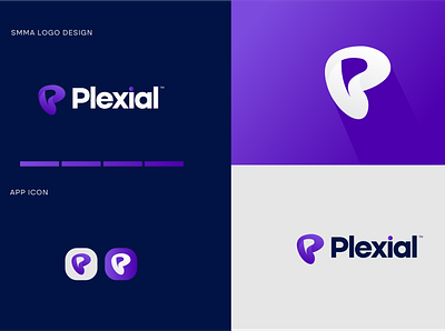Plexial Logo Design ( Logo for a Qocial media marketing Agency ) 3d branding logo