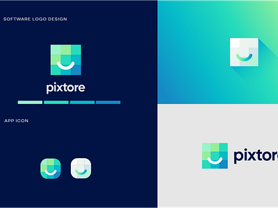 Pixtore Logo Design ( Logo for a Shopify App )