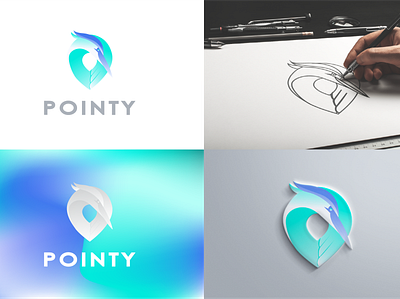 Pointy Logo Design app branding design icon logo software logo design
