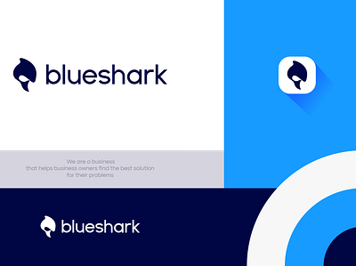 Blueshark Logo app branding design icon logo software logo design
