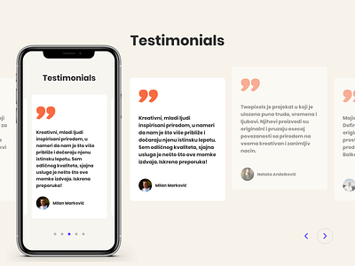 Two Pixels - Testimonials clean design minimal mobile simple testimonials ui ux webdesign website