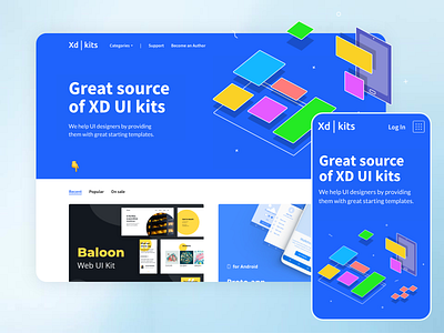 XD Kits app clean design kits ui ux webdesign website xd