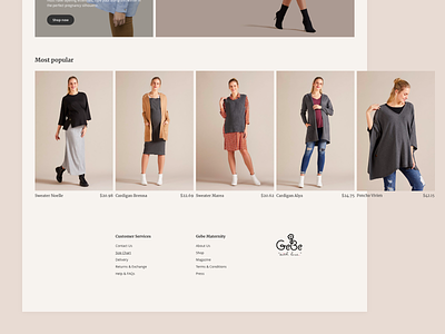 GeBe - Shop app clean clothing ecommerce homepage landingpage popular shop ui ux website