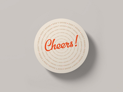 Cheers! Don't drink! Coaster cheers coaster dont drink sticker mule