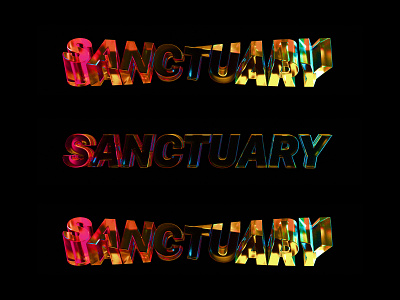 Sanctuary Jelly Text blender3d minimal