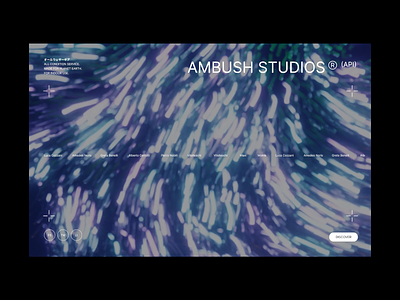 Ambush Studios - Website Concept 3d 3d website animation interactive web webgl website