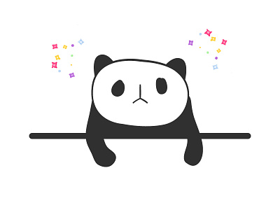 Sad Panda Sparkles kawaii panda sad panda sparkles stickers