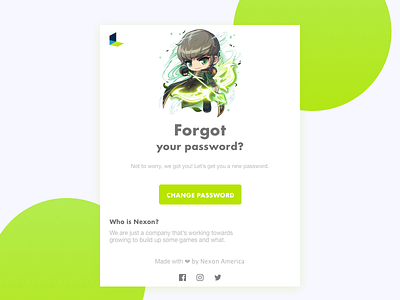 Forgotten Passwords of MapleStory email email design forgot forgot password maplestory nexon password
