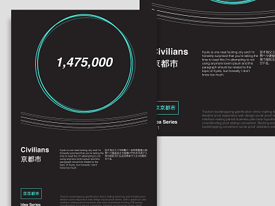 Civilian Count Poster japanese swiss typography