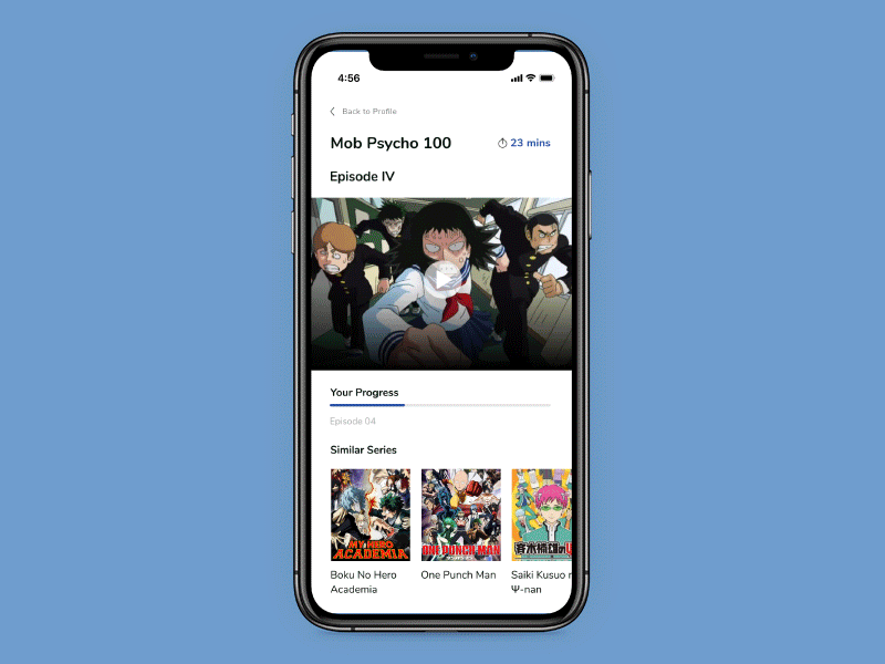 My Anime List Mobile App - Anime Detail Page. anime design ios ios app ios design ios experience mal mob psycho 100 my anime list product design user interface web design