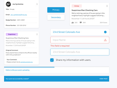 UI Elements - Mobile Table Design & "My Comments and Posts" checkbox design interface my posts ui elements user comments user posts