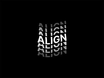 Minimal Typography Illustration : Align