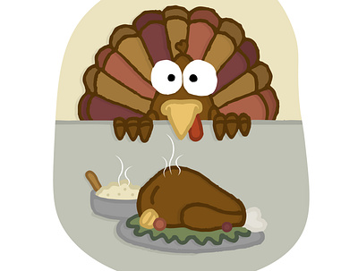 Turkey Day design illustration