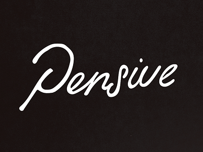 Pensive handdrawn handlettering lettering texture type typography