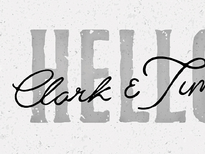 Hello black and white hand drawn lettering texture typography