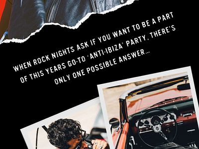 P&Co X Rock Nights Email Campaign grit jacket leather polaroid rock roll texture