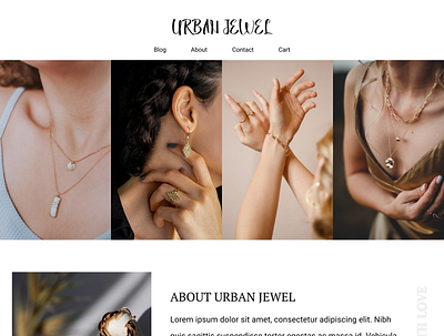 Jewelry Web Design colo figma figma design minimalist design modern design typography ui user experience user interface ux web design website design