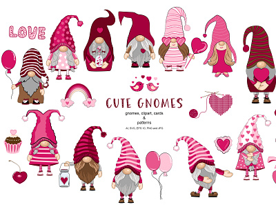 Cute Gnomes couple gnome