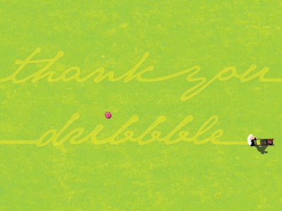 Thank You Dribbble illustration thank you typography