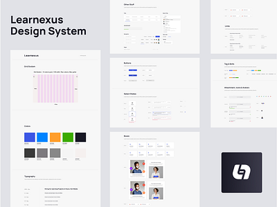 Learnexus - Design System branding branding and identity color designsystem freelancer interface product design search style guide ui uiux visual identity web