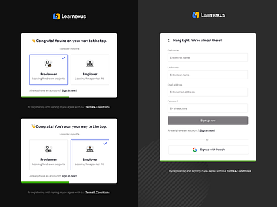 Registration flow - Learnexus 2.0