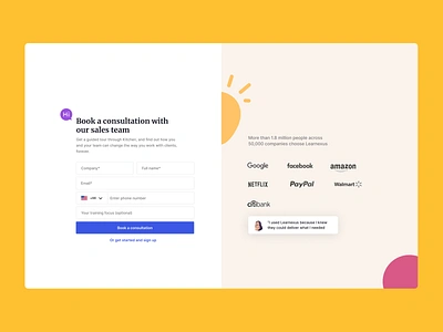 Learnexus - Book a consultation book calendar consultation demo design landing meeting talent ui ux web website