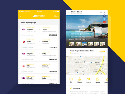 eDreams.com Redesign App - biggest e-commerce travel company airline app booking ecommerce edreams flight fresh hotel search travel uidesign ux