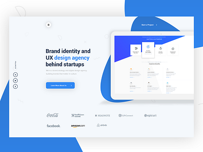 Brand Identity UX Design Agency design flat gallery graphics interface landing portfolio theme ui ux web