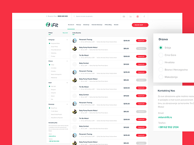 iFit Fitness Event Listing Page app events fitness health interface mobile profile social sport training ui ux