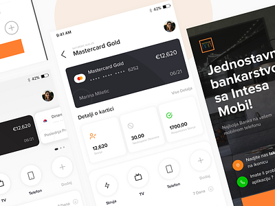 Banca Intesa App Concept - Zivot cini jednostavnim app bank finance interface mobile ui ux