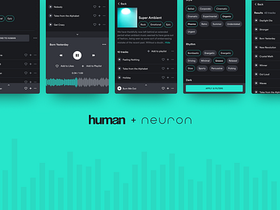 Human Music Library - Mobile UX/UI Design app design interface library mobile music neuron product design ui ux ux design ux research visual design web