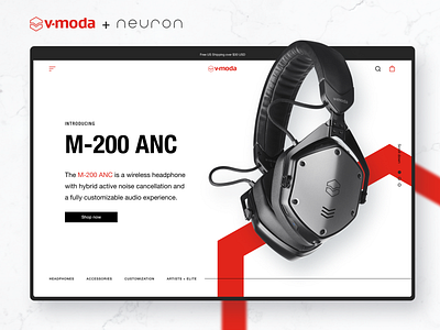 V-MODA - UX/UI Design branding design ecommerce graphic design headphones interface music neuron ui ux ux design web web design website