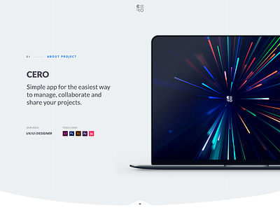 Cero - a project management app concept concept hero landing product top ui ux web website