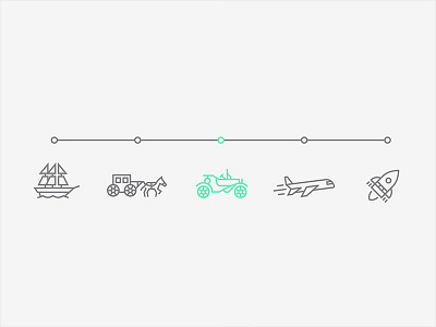 Timeline Slider icons slider timeline transportation