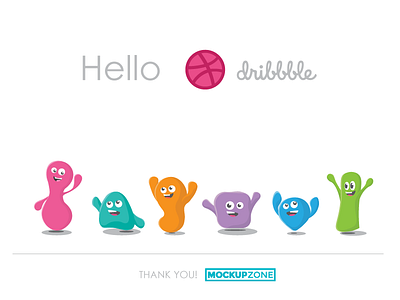 Happy Colours Cheer Dribbble Debut characters cheer colours happy joy