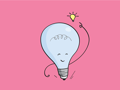 Lightbulb fun happy idea sketch