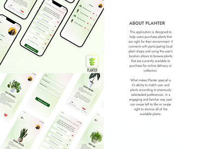 Planter App Design app app design design graphic design ui ui design