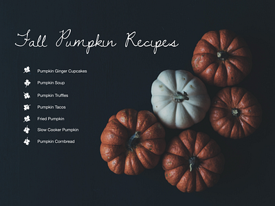 Tablet Fall Recipe Homepage