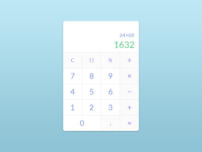 Concept calculator calculator design minimal ui ux widget