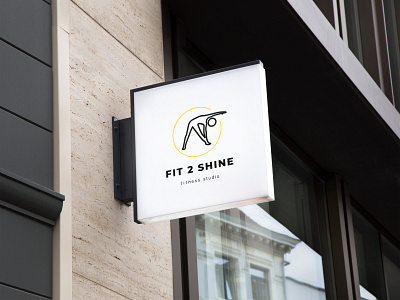 Fit2Shine Sign brand assets logo design minimal sign design visual identity