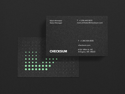Checksum Business card branding busines card identity typography wordmark