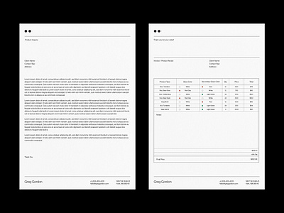 Letter head & invoice