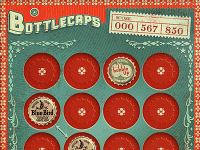Bottlecaps Mobile Game Interface game game design graphic design interface design mobile mobile ui ui
