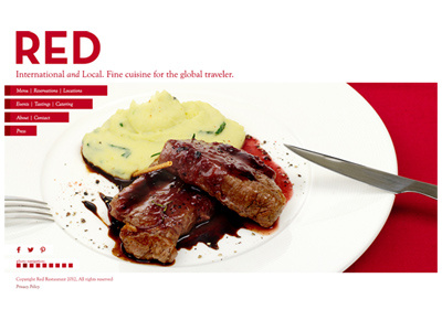 Website Design, Red Restaurant food graphic design restaurant ui website design
