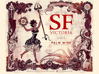 SF Victoria Wine Label classic ephemera graphic design label label design packaging photoshop