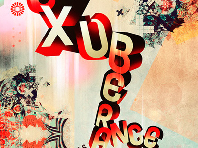 Your Exuberance is Contagious 3d 3d type abstract decorative graphic design illustrated type illustration lettering photoshop red typography