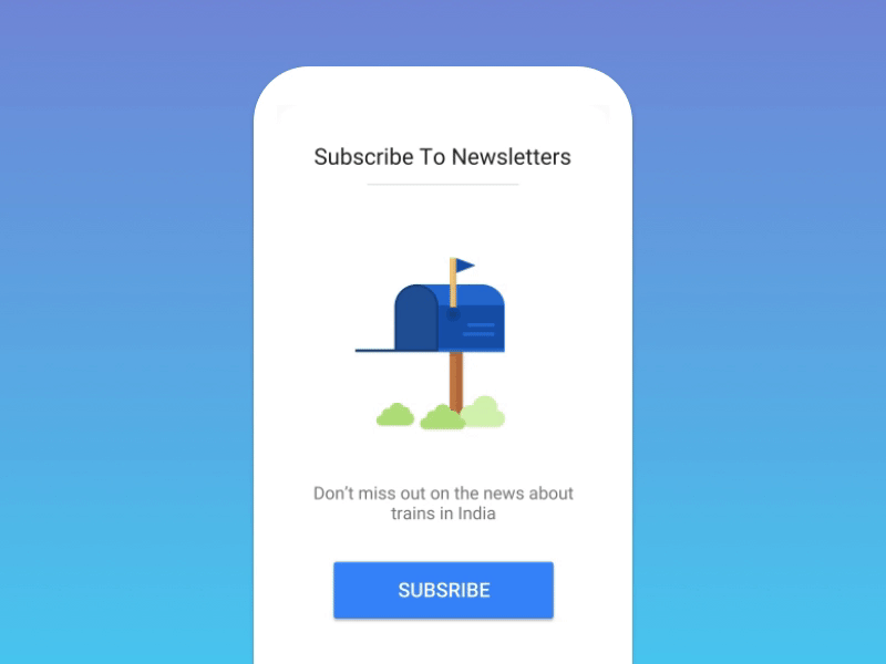 Subscribe to Mails animation app clean concept design illustration logo motion ui